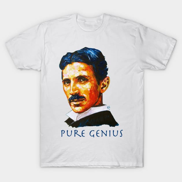 Nikola Tesla Tribute T-Shirt by konnijensen